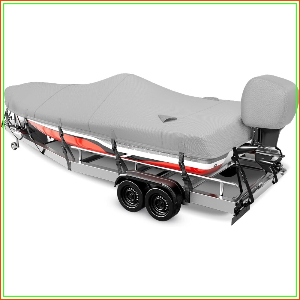 Fishing Boat Cover - Boat Cover 20-22ft, 1200D Waterproof, Trailerable,
