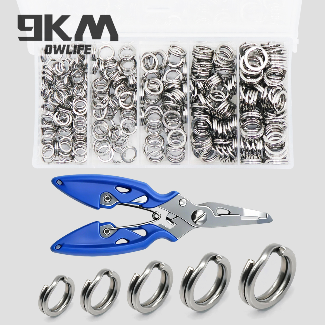 9KM 260-280pcs Fishing Split R - Fishing Lure Kit のレビューと価格
