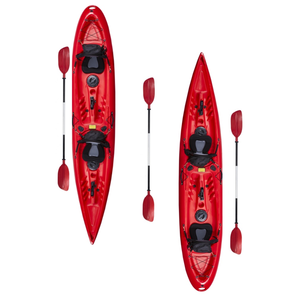 Fishing Boat Paddle - 3.9m Double-Seater Rotomolded Plastic Kayak for