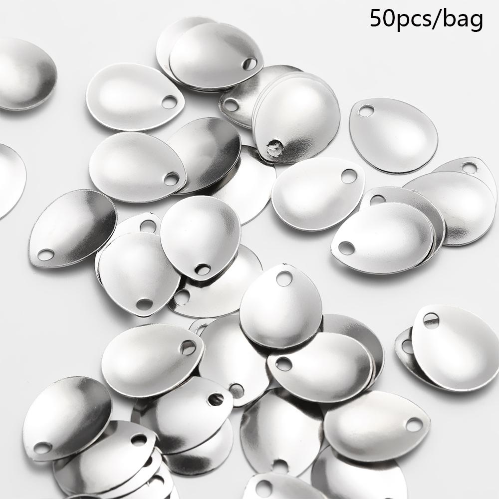 50PCS Silver Smooth Nickel Seq - Fishing Lure Spinner のレビューと価格