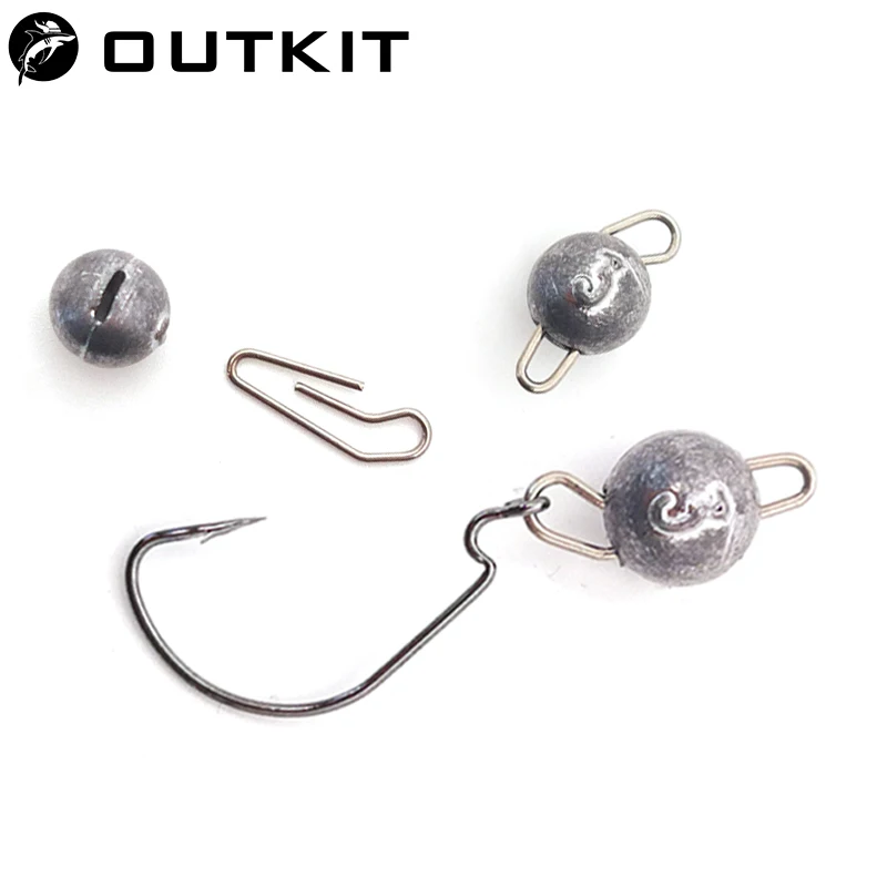 OUTKIT 10pcs/lot Lead Head Sin - Fishing Lure Accessories のレビューと価格