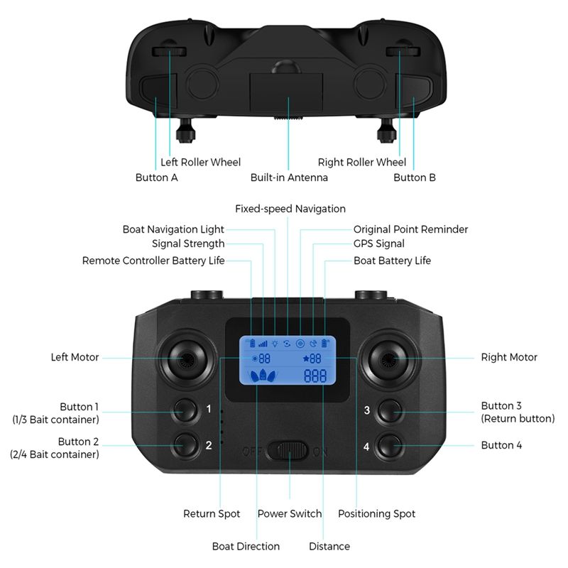 ABKQ-Fishing Bait Boat Remote  - Fishing Boat Gps avis et prix