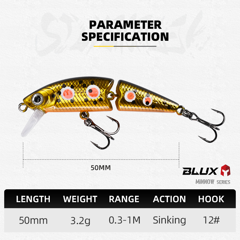 BLUX DR. Minnow Joint 50S Swim - Fishing Lure Spoon のレビューと価格