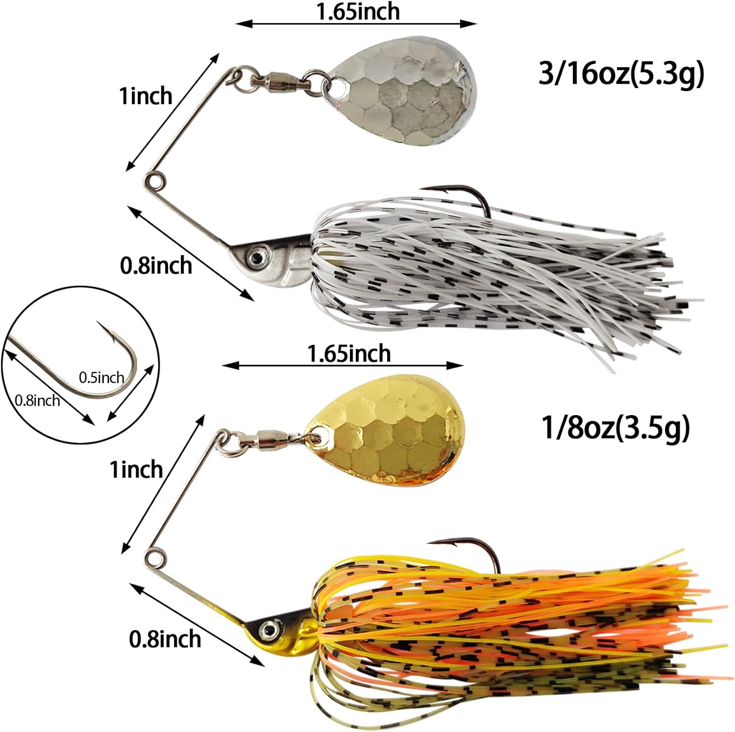 Eupheng Spinner Bait Spoon Wir - Fishing Lure Buzzbait のレビューと価格