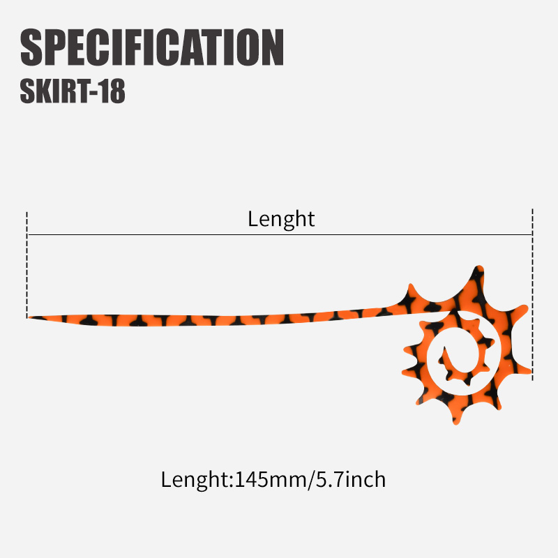 TEASER 5pcs SKIRT-18 145mm Sil - Fishing Lure Jig のレビューと価格
