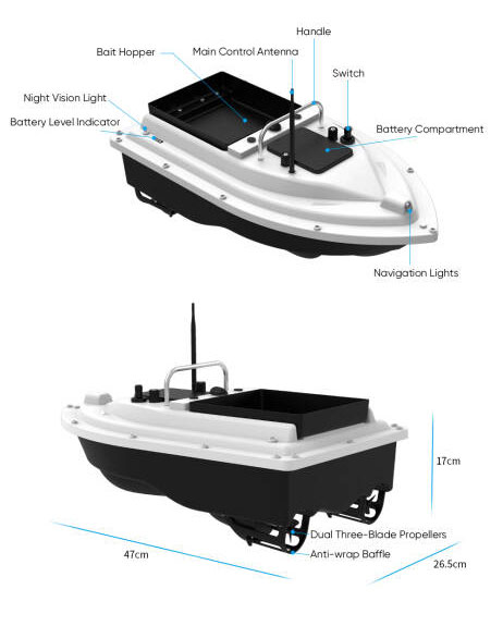 New 12V High Speed Carp Fishin - Fishing Boat Gps avis et prix