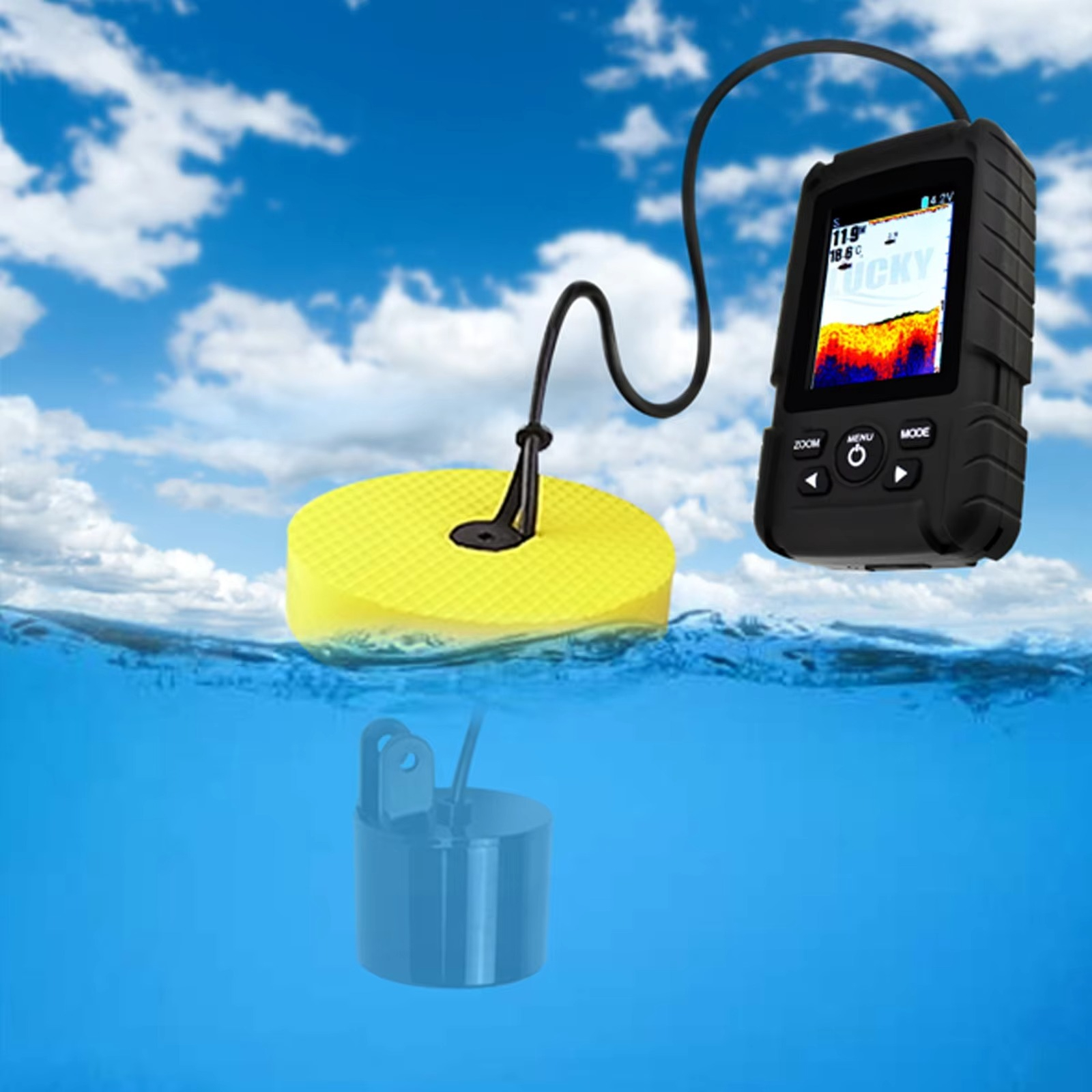 2-in-1 Wireless & Wired Fish F - Fishing Boat Depth Finder avis et prix