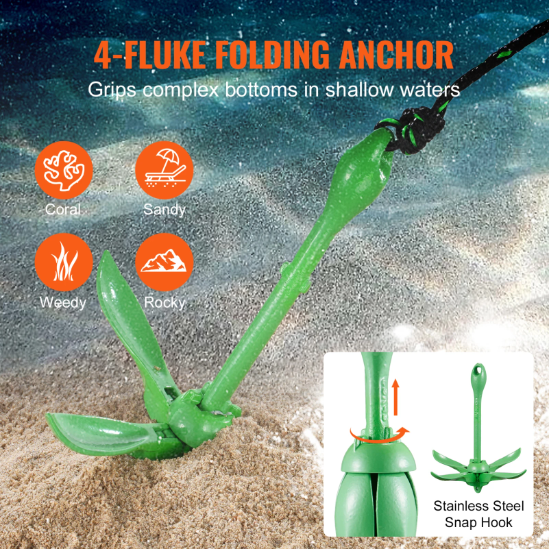 Kayak Anchor Kit 3.5 lb Paddle - Fishing Boat Anchor avis et prix