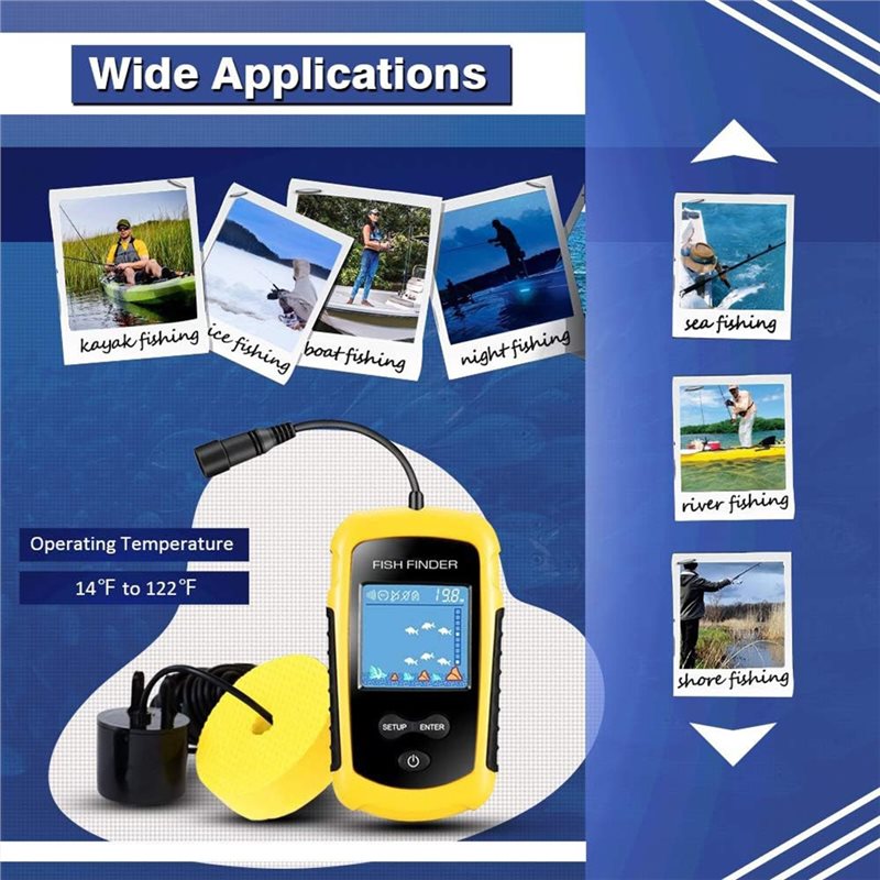 ABUE-Kayak Portable Fish Depth - Fishing Boat Depth Finder avis et prix