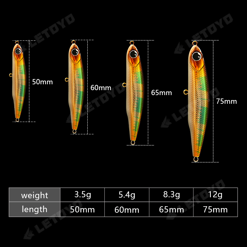 LETOYO Sinking Pencil 17g 12g- - Fishing Lure Swimbait のレビューと価格