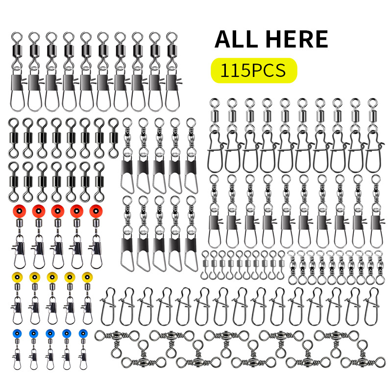 115pcs Fishing Swivel Connecto - Fishing Lure Making Kit のレビューと価格