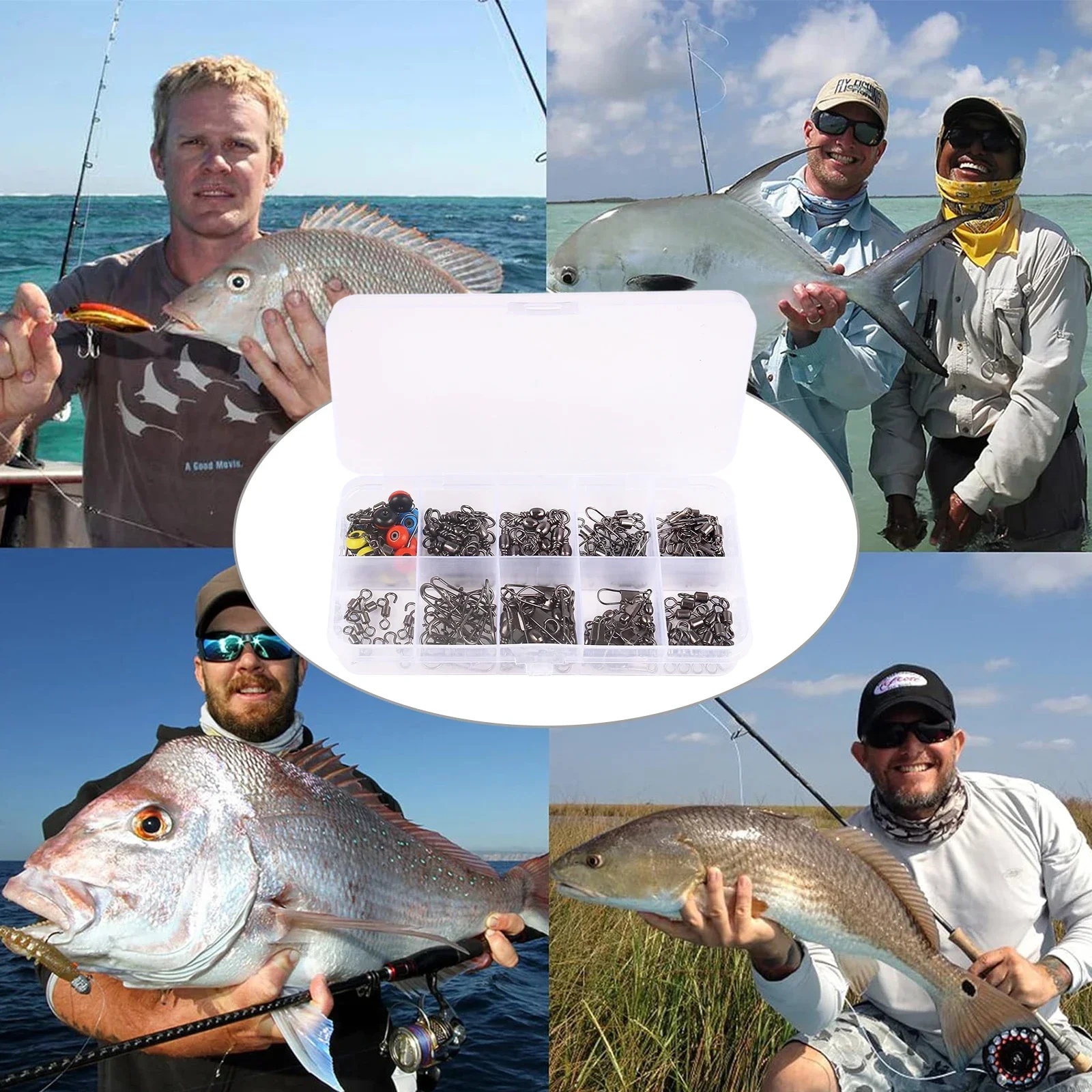 115pcs Fishing Swivel Connecto - Fishing Lure Making Kit のレビューと価格