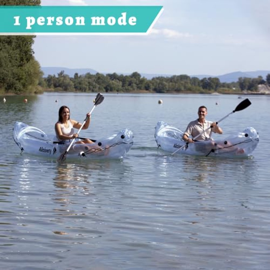 Clear Kayak for Two Adults - T - Fishing Boat Paddle avis et prix