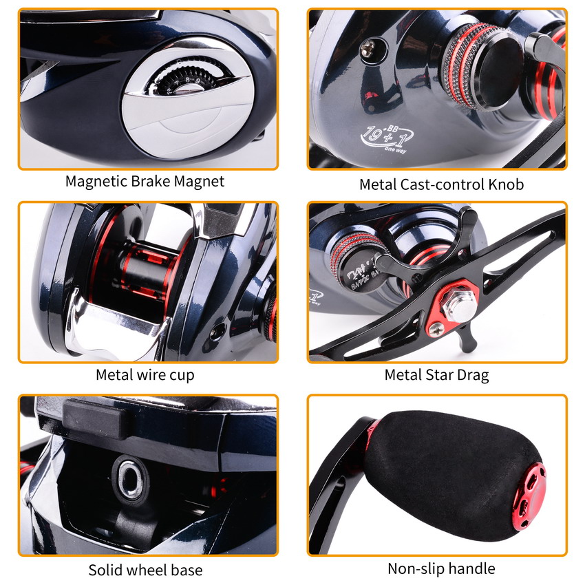 8.0:1 19+1BB Fishing Reel Left - Fishing Boat Steering Wheel avis et prix