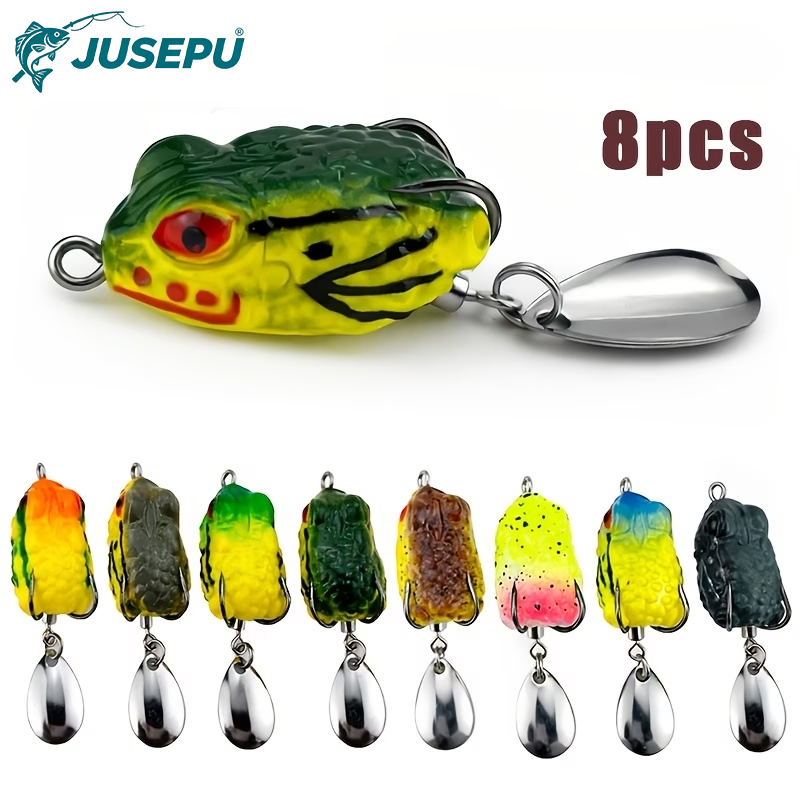 8pcs Topwater Frog Fishing Lur - Fishing Lure Blade Bait のレビューと価格