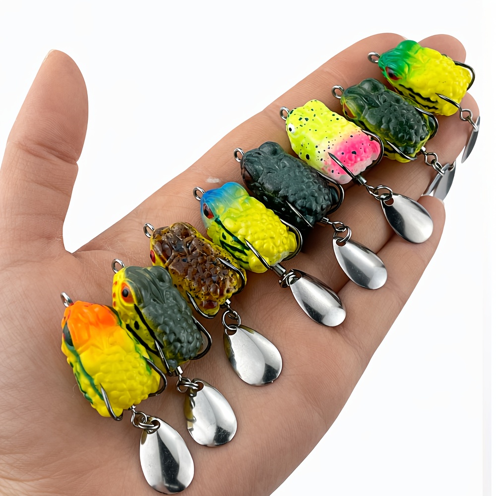 8pcs Topwater Frog Fishing Lur - Fishing Lure Blade Bait のレビューと価格