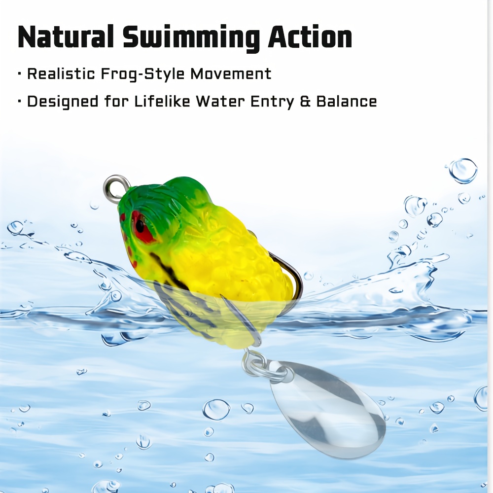 8pcs Topwater Frog Fishing Lur - Fishing Lure Blade Bait のレビューと価格