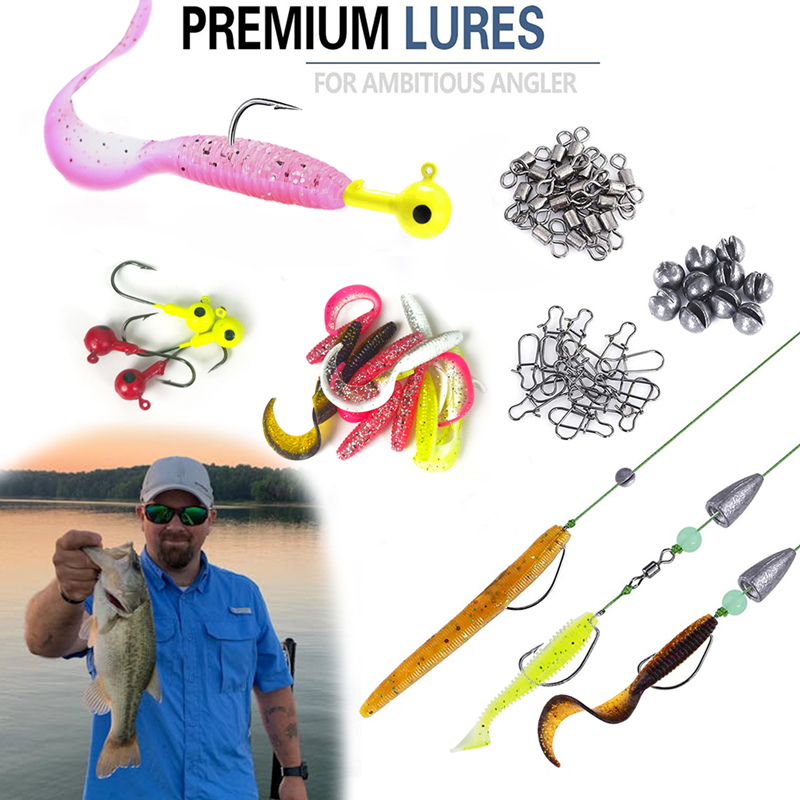 New 120PCS Fishing Lure Set So - Fishing Lure Soft Plastic のレビューと価格