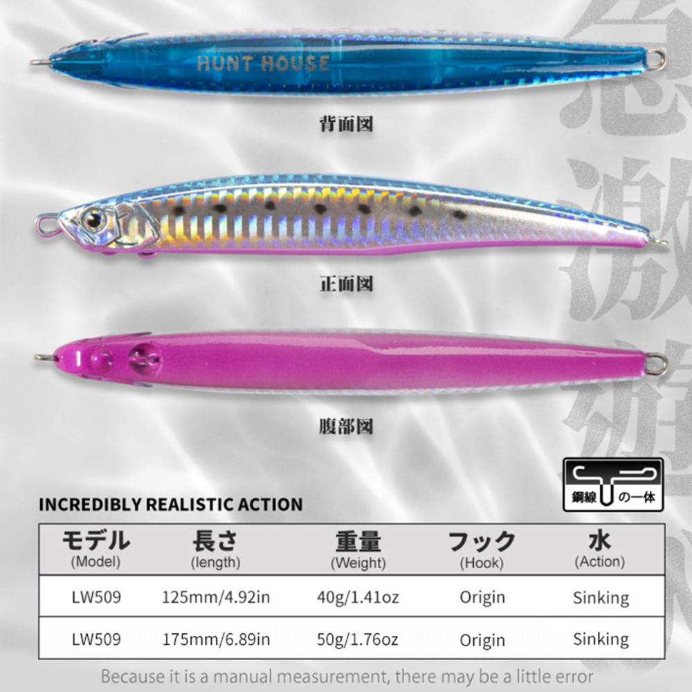 Hunthouse Jerk Press Bait Sink - Fishing Lure Jerkbait のレビューと価格