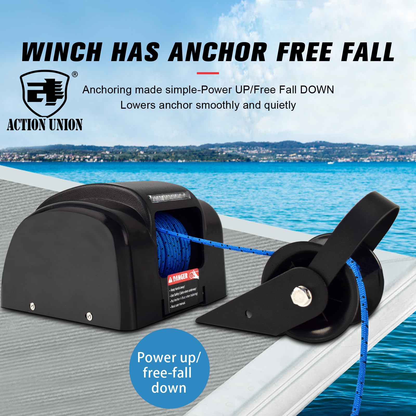 Electric anchor winch 12V, sui - Fishing Boat Steering Wheel avis et prix