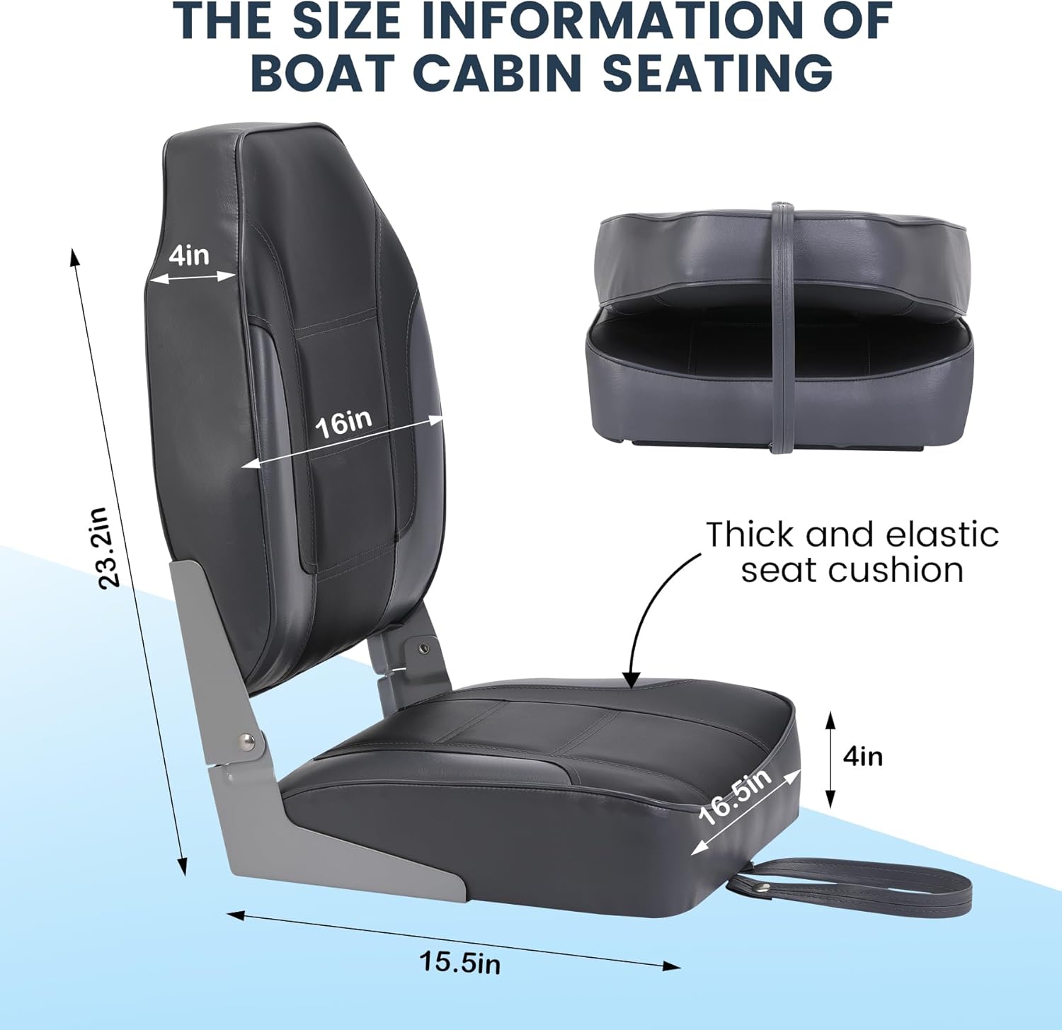 2 Pack Folding Boat Seats, Hig - Fishing Boat Seat avis et prix