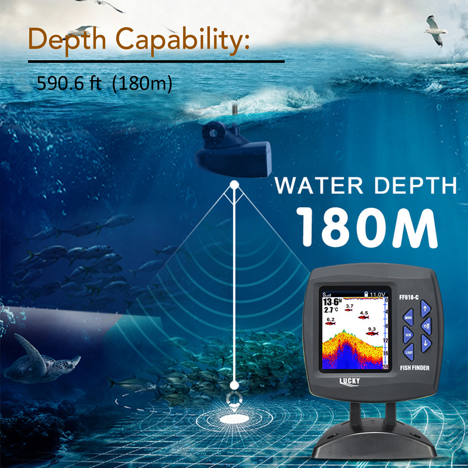 Portable Fish Finder Wireless  - Fishing Boat Depth Finder avis et prix