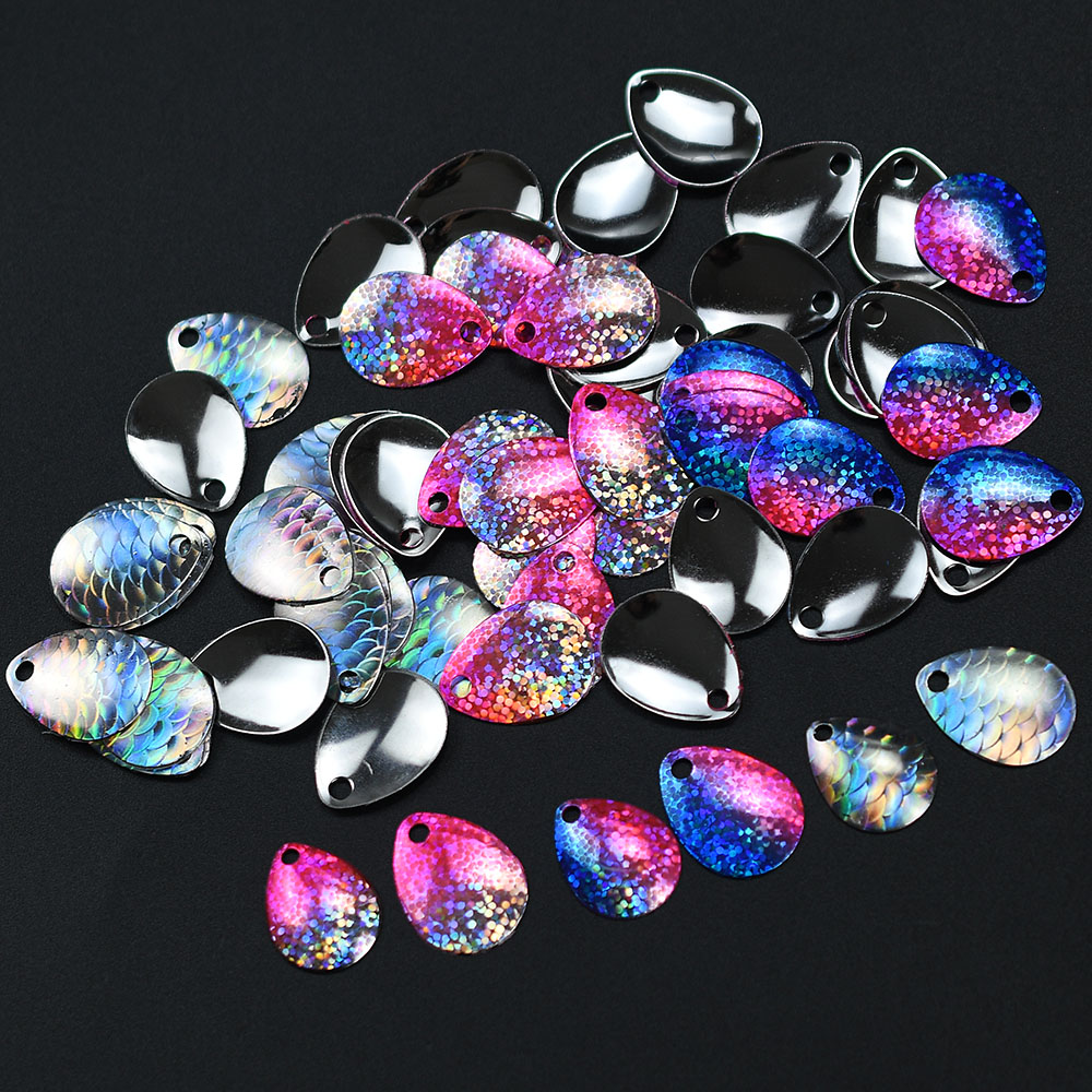 6Pcs Iridescent Fish Scale Spo - Fishing Lure Blade Bait のレビューと価格