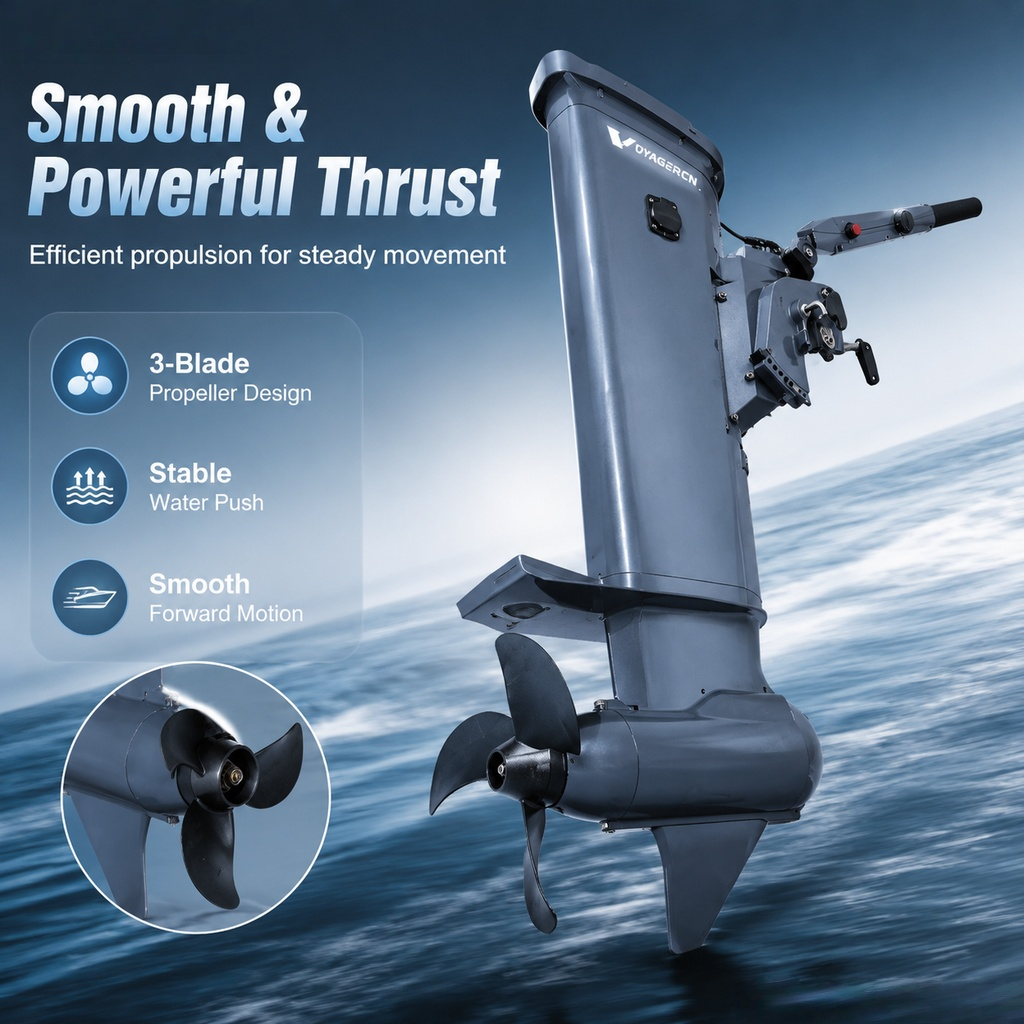 GPS Enabled 1500W 5HP 48V Elec - Fishing Boat Outboard Motor avis et prix