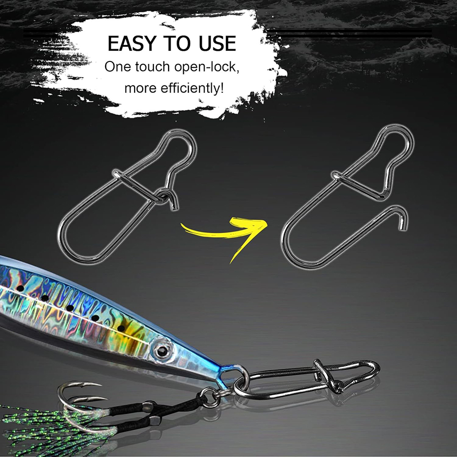 50Pcs Crankbait Snaps Stainles - Fishing Lure Crankbait のレビューと価格