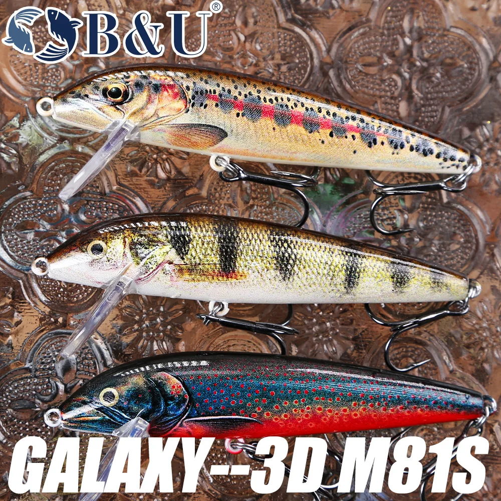 B&U 80mm Sinking Minnow Wobbli - Fishing Lure Jerkbait のレビューと価格