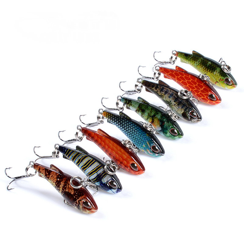 8pcs 4cm 4g Mini Lipless VIB F - Fishing Lure Buzzbait のレビューと価格