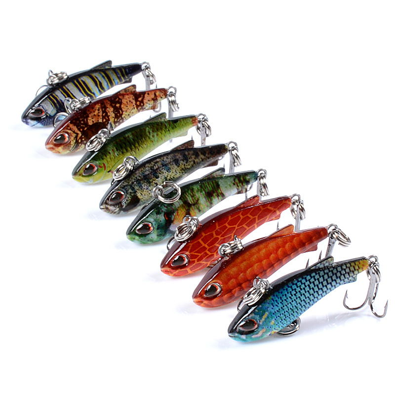 8pcs 4cm 4g Mini Lipless VIB F - Fishing Lure Buzzbait のレビューと価格