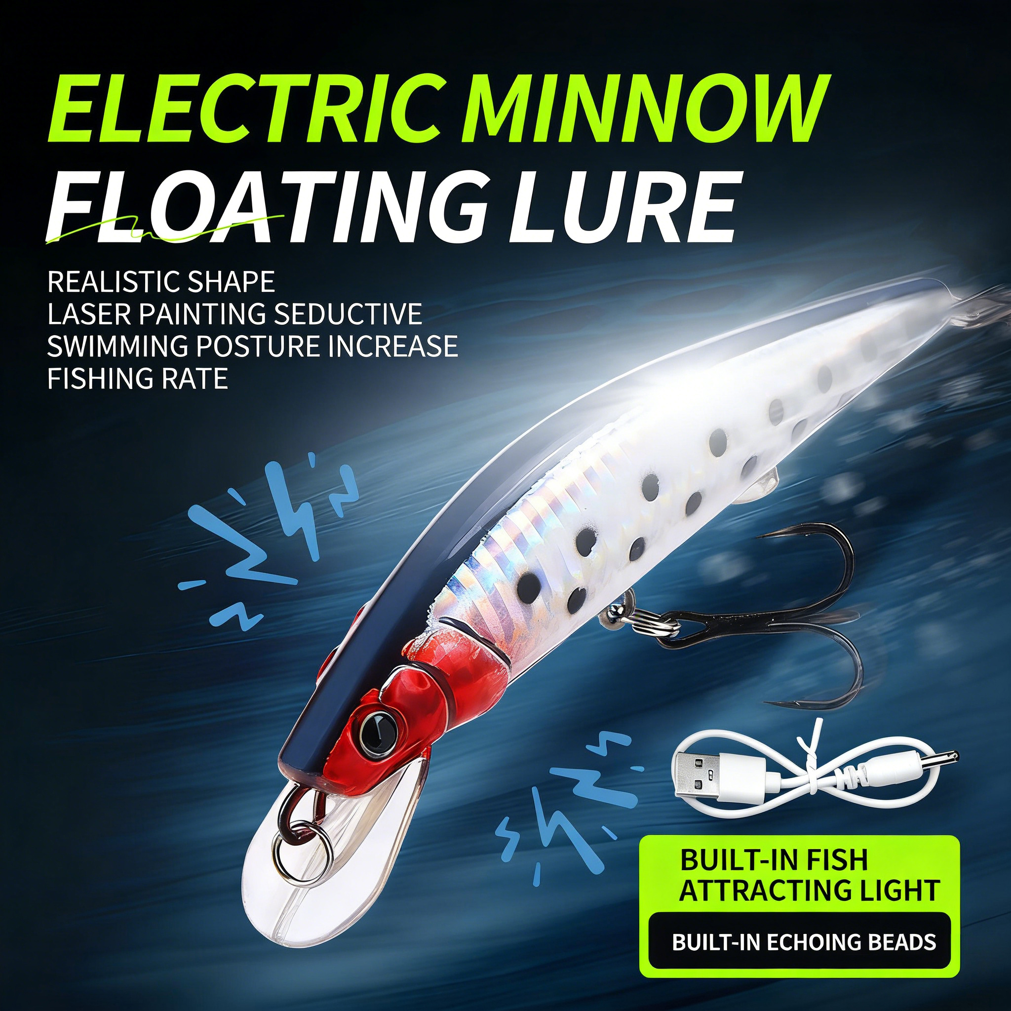 Simulated Fishing Lures Bait E - Fishing Boat Navigation Light avis et prix