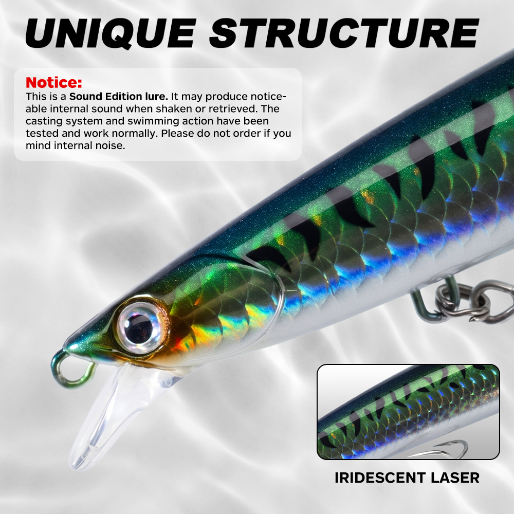 Hunthouse Sound Edition Minnow - Fishing Lure Jerkbait のレビューと価格