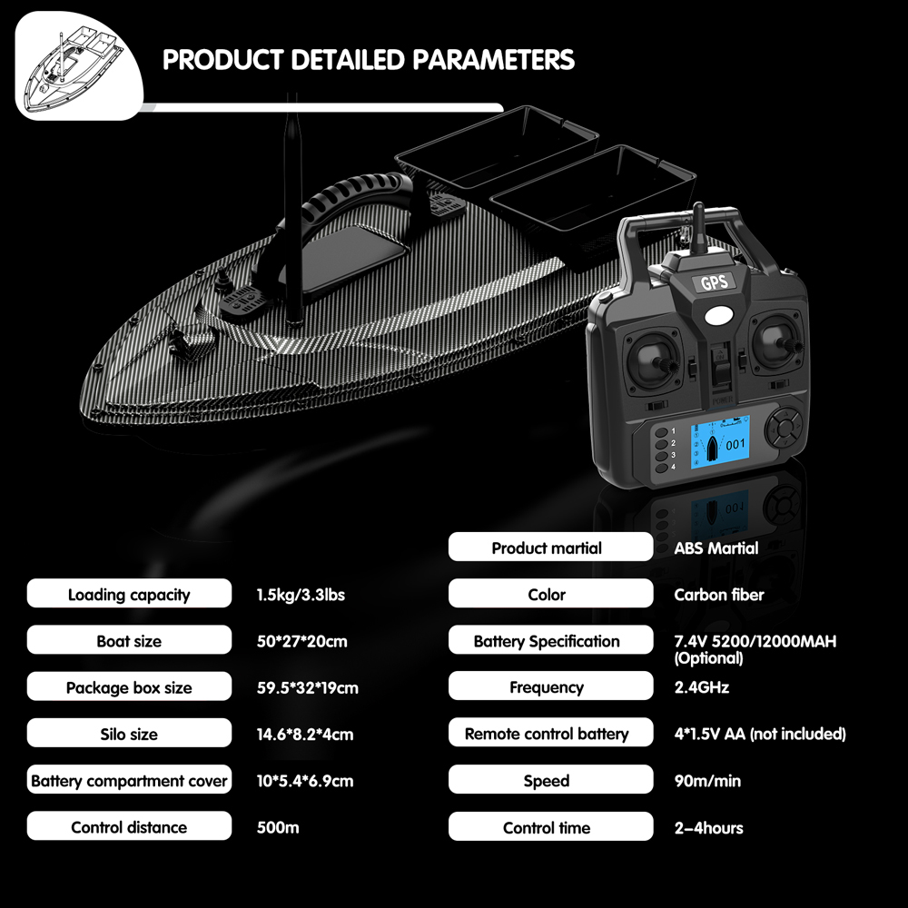 V070 12000mAh/5200mAh RC Bait  - Fishing Boat Gps avis et prix