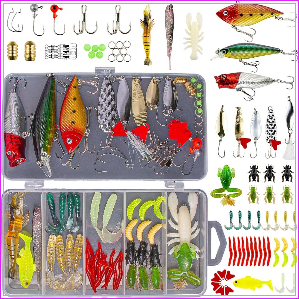 78Pcs Fishing Lures Kit for Ba - Fishing Lure Spoon のレビューと価格