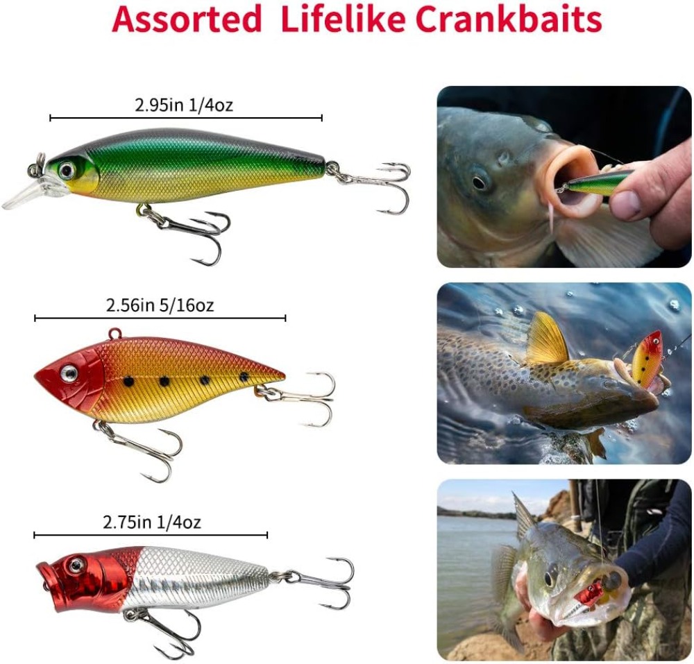 78Pcs Fishing Lures Kit for Ba - Fishing Lure Spoon のレビューと価格