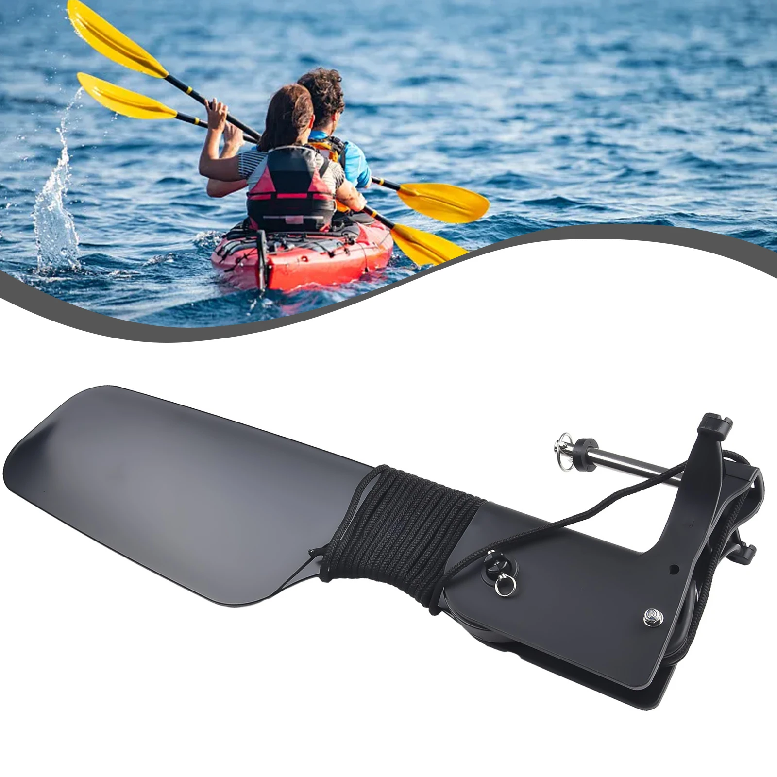 For Kayak Big Tail Rudder with - Fishing Boat Steering Wheel avis et prix