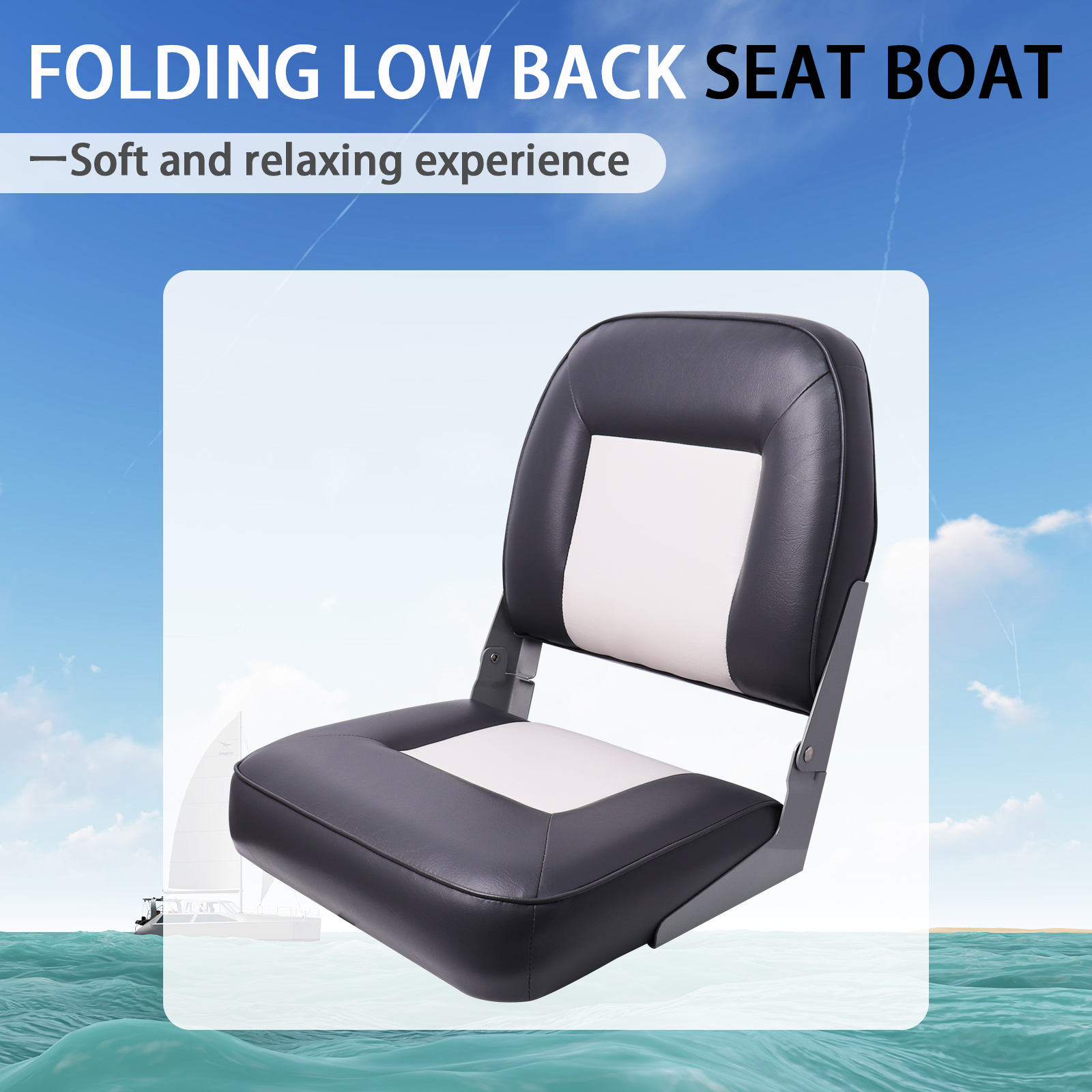 2 pcs Folding Boat Seat White  - Fishing Boat Seat avis et prix