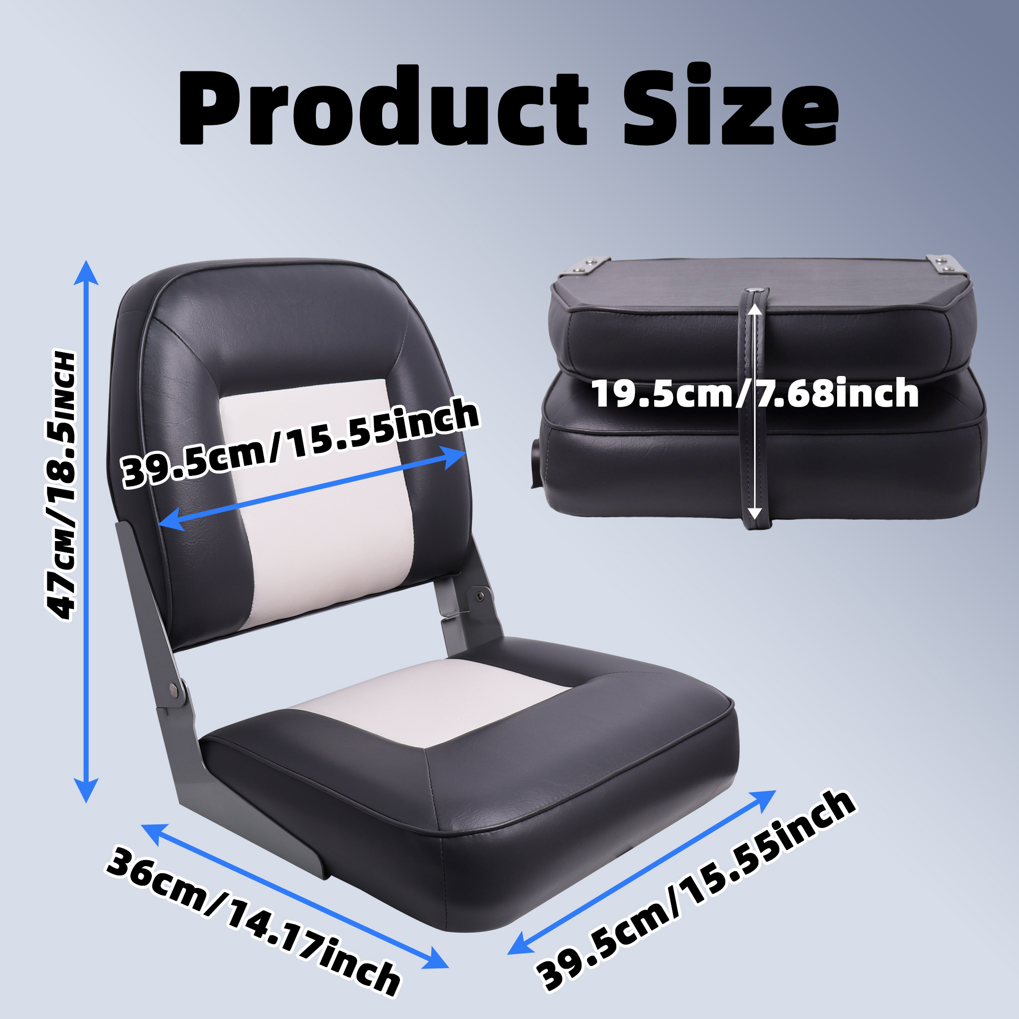 2 pcs Folding Boat Seat White  - Fishing Boat Seat avis et prix