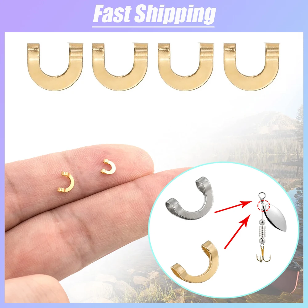 100pcs Fishing U Shaped Fixed  - Fishing Lure Spinner のレビューと価格