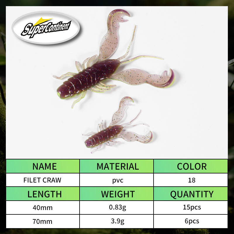2023 Supercontinent Filet Craw - Fishing Lure Soft Plastic のレビューと価格